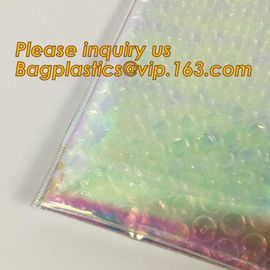 transparent slider zipper bubble bag，Reusable portable PE bubble wine bottle protector bag,k bubble bag,slider pac supplier