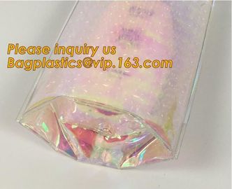 transparent slider zipper bubble bag，Reusable portable PE bubble wine bottle protector bag,k bubble bag,slider pac supplier