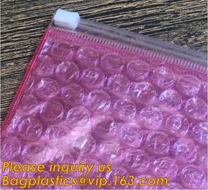 Holographic Zipper Slider Zip Lock Bubble Bag,Cosmetic Zipper Bag/Rose Gold Slider Bubble Bag with Logo,Slider Bubble Zi supplier