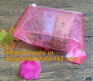 Holographic Zipper Slider Zip Lock Bubble Bag,Cosmetic Zipper Bag/Rose Gold Slider Bubble Bag with Logo,Slider Bubble Zi supplier