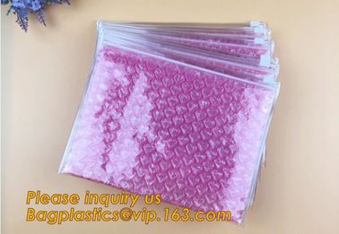 Holographic Zipper Slider Zip Lock Bubble Bag,Cosmetic Zipper Bag/Rose Gold Slider Bubble Bag with Logo,Slider Bubble Zi supplier