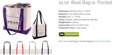 CANVAS TOTE BOAT BAGS, ECO SHOULDER HANDLE HANDY BAGS, SHOPPING SHOPPER GROCERY, LAUNDRY BAGS, BAGEASE, BAGPLASTICS PAC supplier