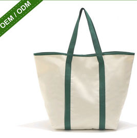 customized printed grocery canvas bag tote bag for shopping with large interior pockets,logo cheap creamy white canvas c supplier