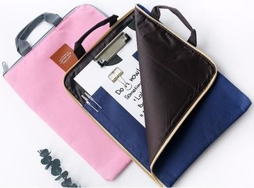 OEM shopping tote color zipper lunch Customized file canvas bag,Recycled canvas cotton bag promotional hanging file tote supplier