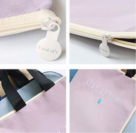 OEM shopping tote color zipper lunch Customized file canvas bag,Recycled canvas cotton bag promotional hanging file tote supplier