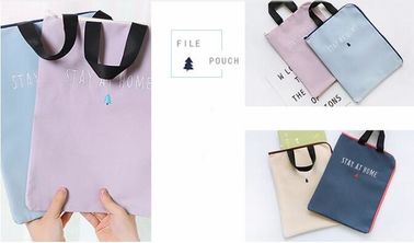 OEM shopping tote color zipper lunch Customized file canvas bag,Recycled canvas cotton bag promotional hanging file tote supplier