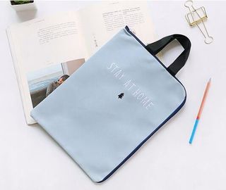 OEM shopping tote color zipper lunch Customized file canvas bag,Recycled canvas cotton bag promotional hanging file tote supplier