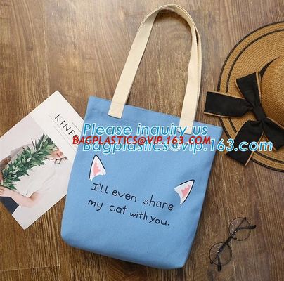 Custom Printed Organic shopping small tote drawstring cotton canvas bag,Eco-friendly printed grocery canvas shopping bag supplier