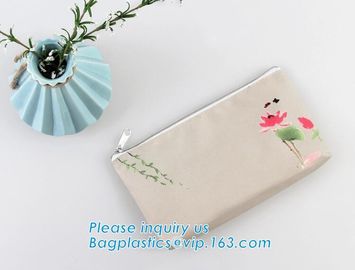 Eco-Friendly Custom Logo Small Pink Small Canvas Pouch,Canvas Zipper Bags Wholesale Sublimation Makeup Pouch Promotional supplier