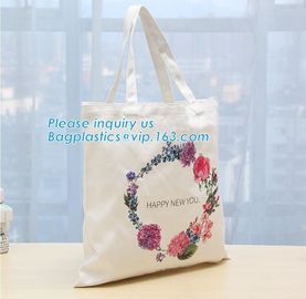 Wholesale High Quality Women Shoulder White Plain Boutique Eco Custom Print 12oz Cotton Canvas Shopping Tote Bag bagease supplier