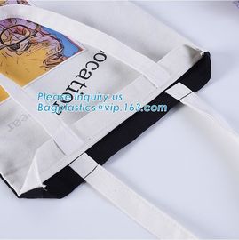 Wholesale High Quality Women Shoulder White Plain Boutique Eco Custom Print 12oz Cotton Canvas Shopping Tote Bag bagease supplier