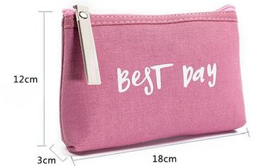 Custom Pouch Travel Cute Canvas Cosmetic Bag,Custom Design small cotton canvas zipper pouch,Pouch Travel Plain Folding C supplier