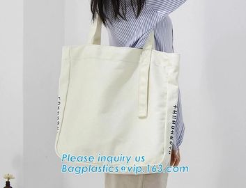 Promotional customized 12 oz canvas shopping tote bags with logo imprinted,Reusable 12oz cotton canvas tote bag with zip supplier