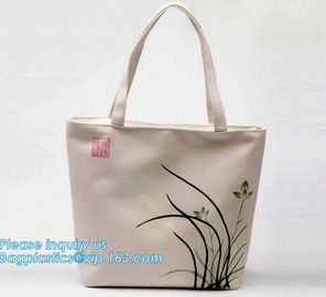 Factory Price Wholesale Custom Printed 12OZ Cotton Canvas Tote Bag,Natural Color Standard Size Eco Beach Cotton Canvas B supplier