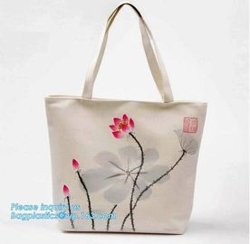 Factory Price Wholesale Custom Printed 12OZ Cotton Canvas Tote Bag,Natural Color Standard Size Eco Beach Cotton Canvas B supplier