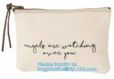 Professional Cosmetic Bag Canvas Zipper Pouch Wholesale, Private Label Makeup Bag, Canvas Bag with Zipper bagplastics supplier