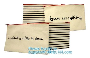 Professional Cosmetic Bag Canvas Zipper Pouch Wholesale, Private Label Makeup Bag, Canvas Bag with Zipper bagplastics supplier