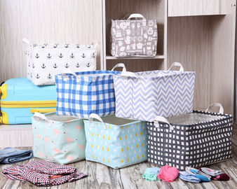 Custom Mini Folding Collapsible Storage Canvas Laundry Basket,Baby toy storage canvas folding storage basket, bagease supplier