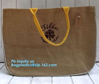 Reusable Jute Shopping Bag With Logo Wholesale,Wholesale tote plain shopping jute bag,eco friendly small standard size f supplier