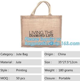 eco friendly Cheap Promotion jute Cloth Tote Bag Wholesale,plain tote bag jute with logo printing,plain eco jute bags supplier