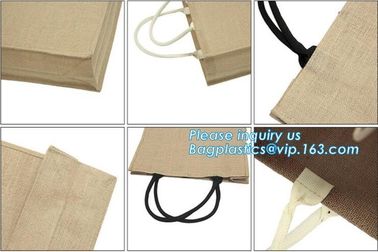 Custom eco friendly waterproof tote shopping jute pouch bag burlap linen packing gift bag with logo print bagease packag supplier