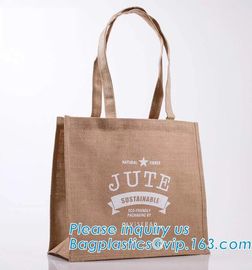 Custom Logo Printed Shopping Bag High Quality Jute Tote Bag,Promotional wholesale jute fabric shopping bag beach jute ba supplier