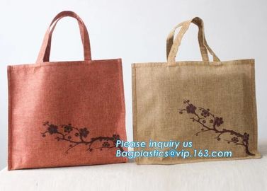 Reusable Grocery Jute Burlap Tote Shopping Bag For Wholesale Custom Printed Hessian Tote Bags,hemp jute cotton shopping supplier