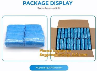 PE material blue shoe cover cheaper disposable plastic shoe cover,Low Price plastic shoe cover medical,bagease bagplasti supplier