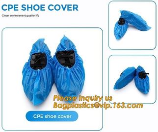 PE material blue shoe cover cheaper disposable plastic shoe cover,Low Price plastic shoe cover medical,bagease bagplasti supplier