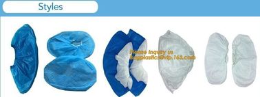 custom waterproof SMS pp non woven medical surgical use Polypropylene Disposable Shoe Cover non skid anti skid bagease supplier