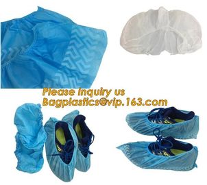 Disposable elastic pe/cpe non-woven shoes cover,Disposable waterproof CPE+PP non-woven shoe cover,Disposable nonwoven sh supplier