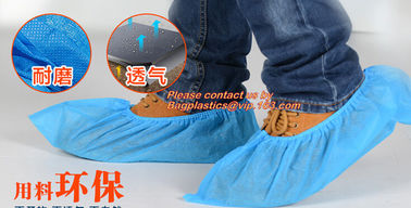 Disposable elastic pe/cpe non-woven shoes cover,Disposable waterproof CPE+PP non-woven shoe cover,Disposable nonwoven sh supplier