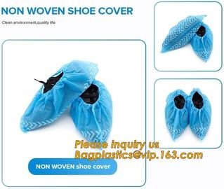 Disposable elastic pe/cpe non-woven shoes cover,Disposable waterproof CPE+PP non-woven shoe cover,Disposable nonwoven sh supplier