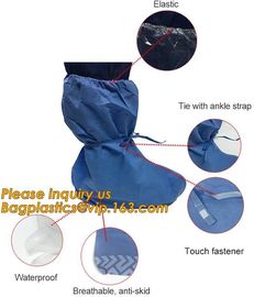 Waterproof green disposable PE shoe cover plastic overshoes,Hospital Using Disposable PP Non Woven Shoe Cover Medical Sh supplier