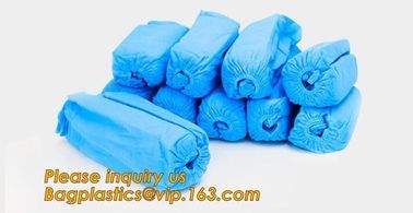 Disposable colorful antistatic PE CPE PP SMS Microporous shoe cover good quality low price waterproof shoe bagease pack supplier