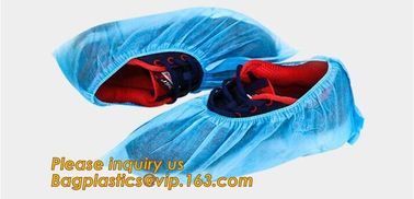 Disposable colorful antistatic PE CPE PP SMS Microporous shoe cover good quality low price waterproof shoe bagease pack supplier