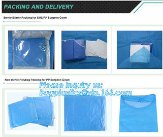 Sterile blister packing for SMS/PP surgeon Gown,  Protective Sterile Hospital Disposable Medical, Nonwoven Medical Clot supplier