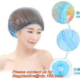 LDPE/HDPE customized plastic PE hotel disposable shower cap,eco biodegradable plastic waterproofing Shower cap Hotel cap supplier