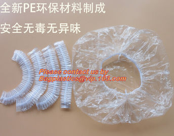 LDPE/HDPE customized plastic PE hotel disposable shower cap,eco biodegradable plastic waterproofing Shower cap Hotel cap supplier