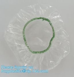 disposable PE shower cap wholesale plastic waterproof shower cap,PE shower cap with elastic band,hotel shower cap biodeg supplier