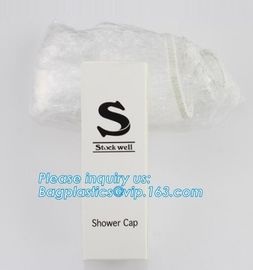 Eco bio plastic Microfiber Double Layers Elastic Reusable Bathing Cap waterproof Shower Cap,Disposable Shower Cap bageas supplier