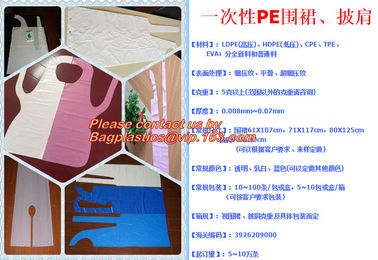 Plastic PE disposable kitchen Apron,HDPE/LDPE/MDPE/LLDPE/+D2W/EPI(TDPA)Recyclable, disposable, high durability, convenie supplier