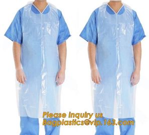 Customized disposable plastic aprons waterproof medical /kitchen apron pe apron,Medical Food Waterproof Disposable Plast supplier