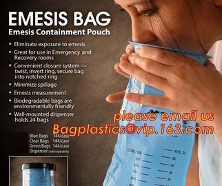 disposable portable medical emesis bags,Disposal waterproof airsickness plastic vomit emesis bag,Pack of 50 Emesis Bag, supplier