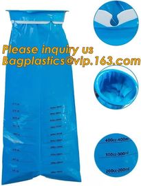 emesis vomit bag disposable,Used for hospita/ travel /airplane/ disposable blue plastic vomit bag with ring Medical Emes supplier