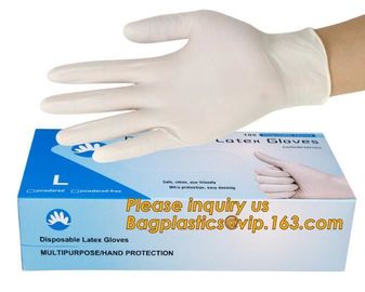 Powder-free non-sterile 100% natural rubber latex examination gloves /gloves latex medical consumables bagease bagplasti supplier