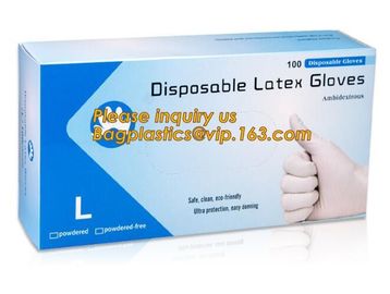 Powder-free non-sterile 100% natural rubber latex examination gloves /gloves latex medical consumables bagease bagplasti supplier