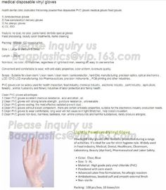 disposable examination vinyl pvc gloves,Non-powder PVC disposable gloves plastic white gloves,vinyl / pvc gloves BAGEASE supplier