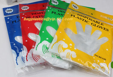 biodegradable compostable Disposable gardening pe glove heat resistant food grade gloves,PE or poly gloves with embossed supplier