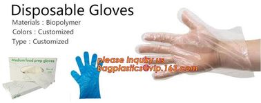 Disposable Clear Poly Hybrid Stretch Gloves, Copolymer Polyethylene PE gloves,household kitchen dining cook transparent supplier